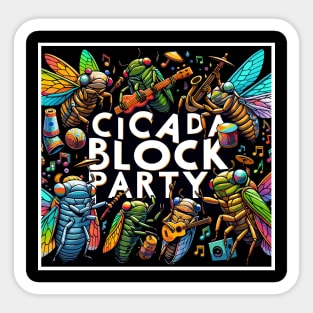 Cicada Block Party Cicada Summer Sticker